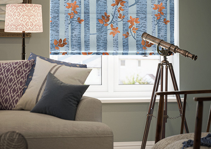 Birch Tree Velvet, Autumn - Roman Blind - Image 5